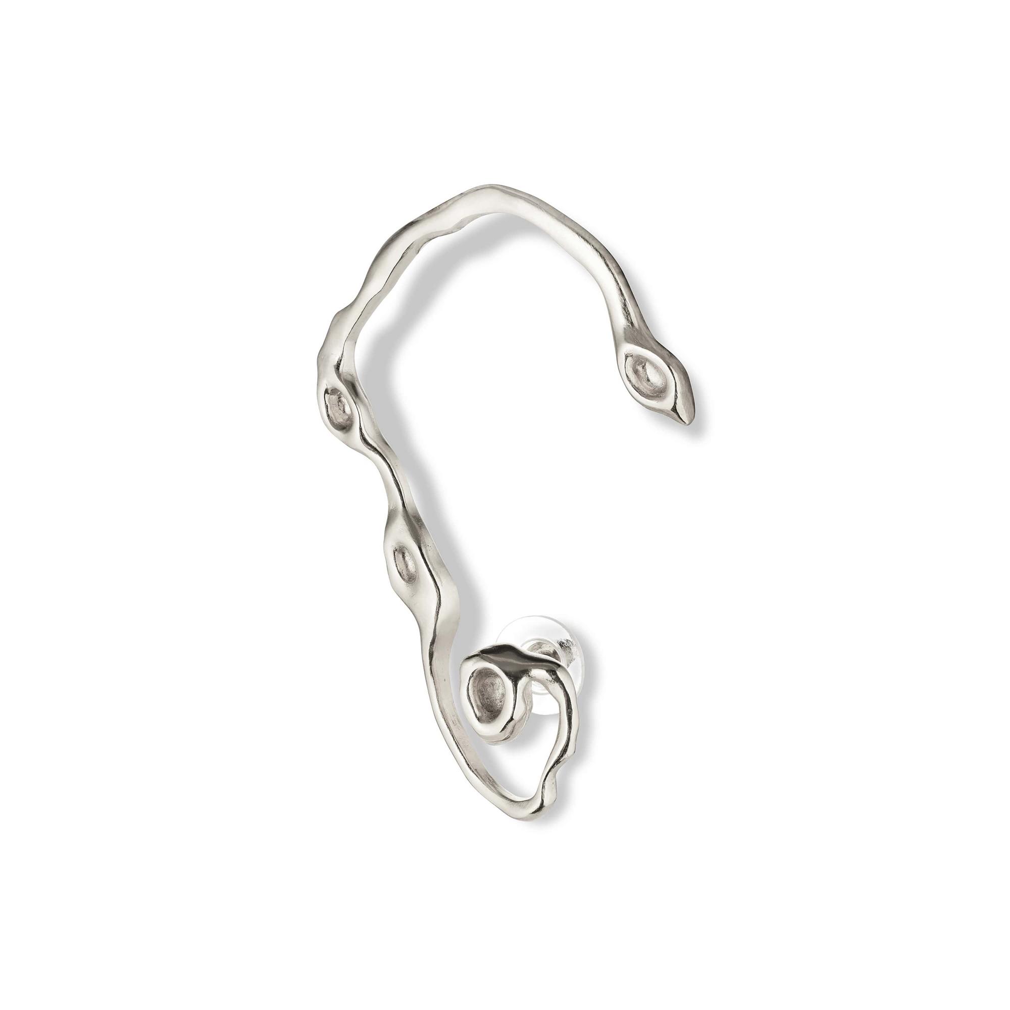 YOSTER Моно-серьга Crawling Snail в серебре