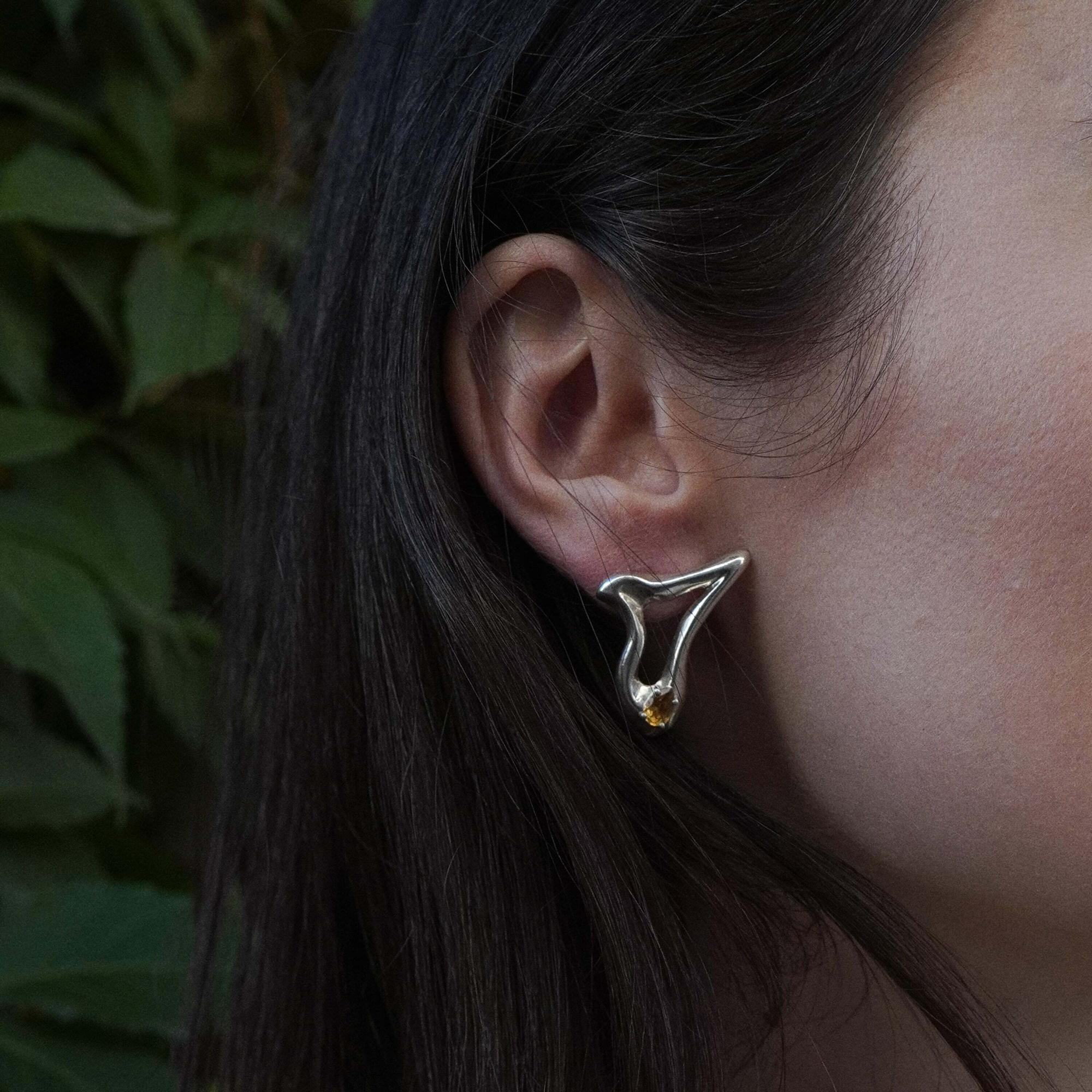 YOSTER Серьги L&C Infused c цитрином и топазом