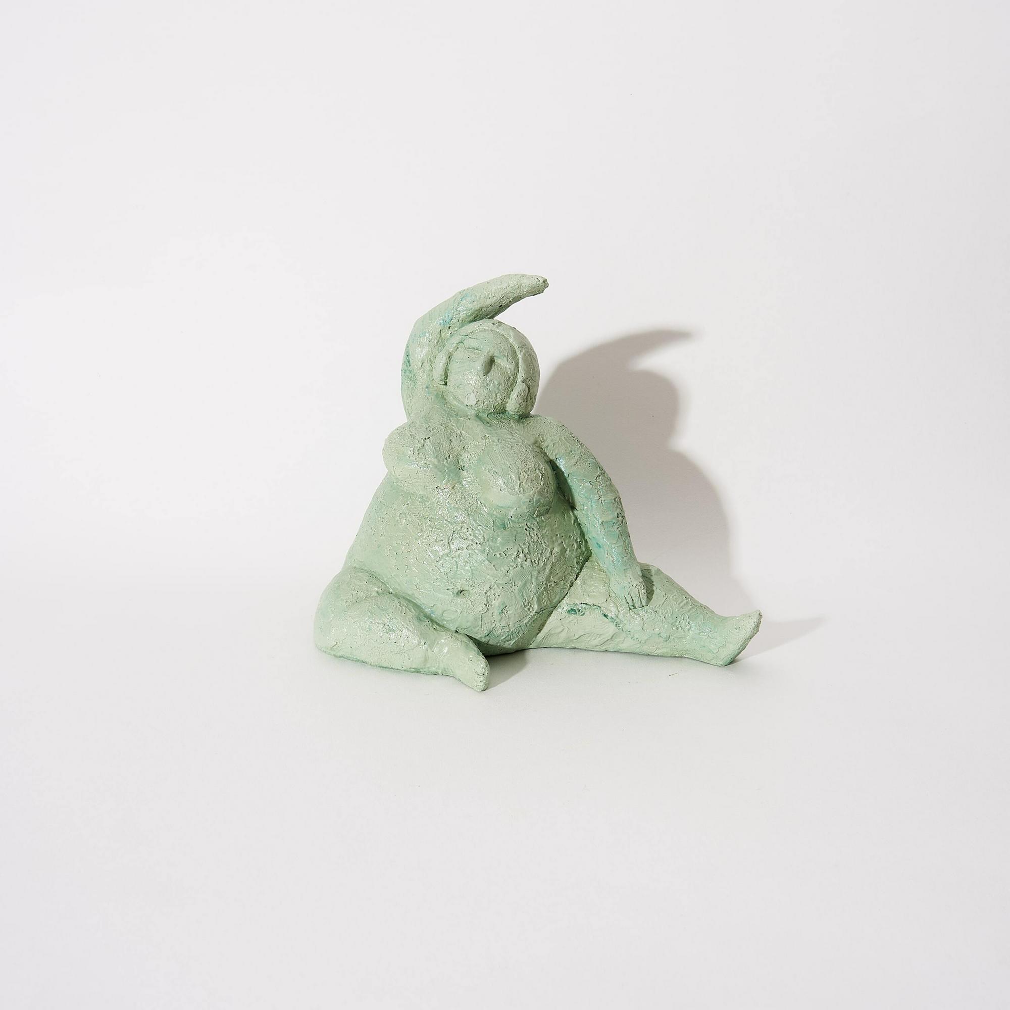 KimCa Decor Скульптура Женщина V5 в зеленом цвете, глянцевая