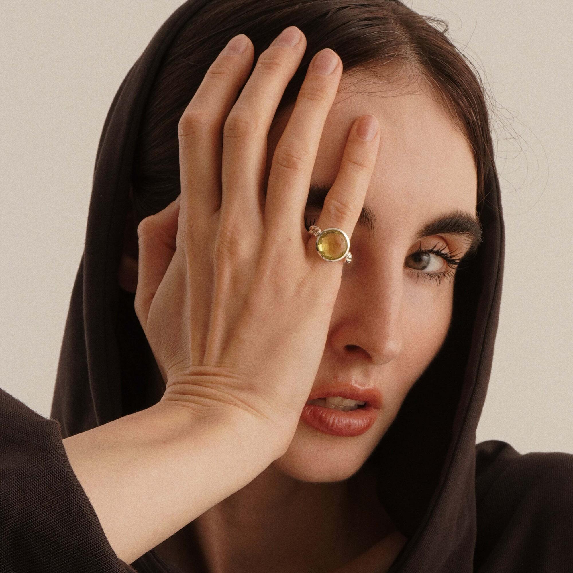 MA Кольцо Candy с лимонным цитрином
