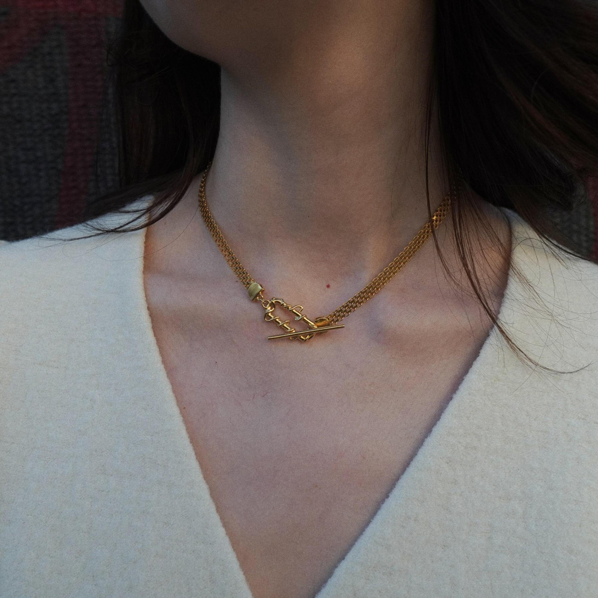 YOSTER Чокер Entwine в позолоте