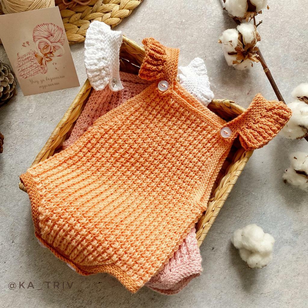 Мастер-класс по вязанию детского ромпера крючком "Olly / Олли".