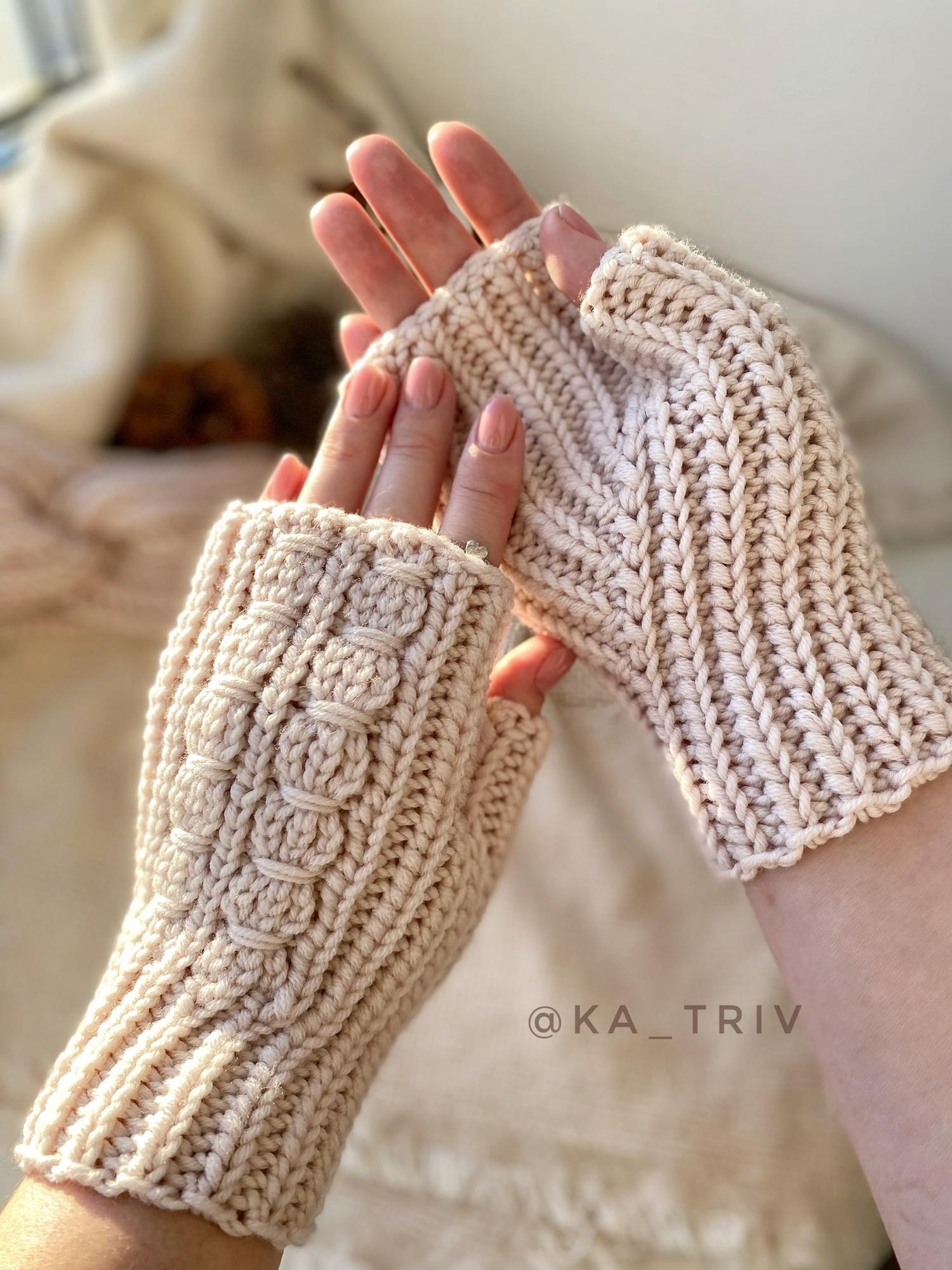 Мастер-класс по вязанию митенок "Chains / Цепи"