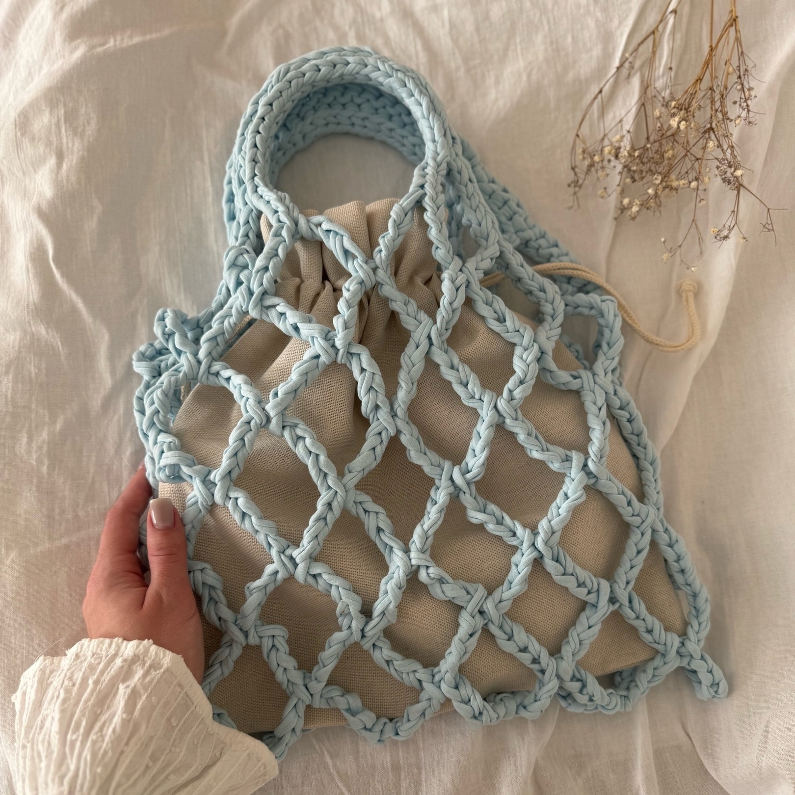 Мастер-класс по вязанию авоськи крючком