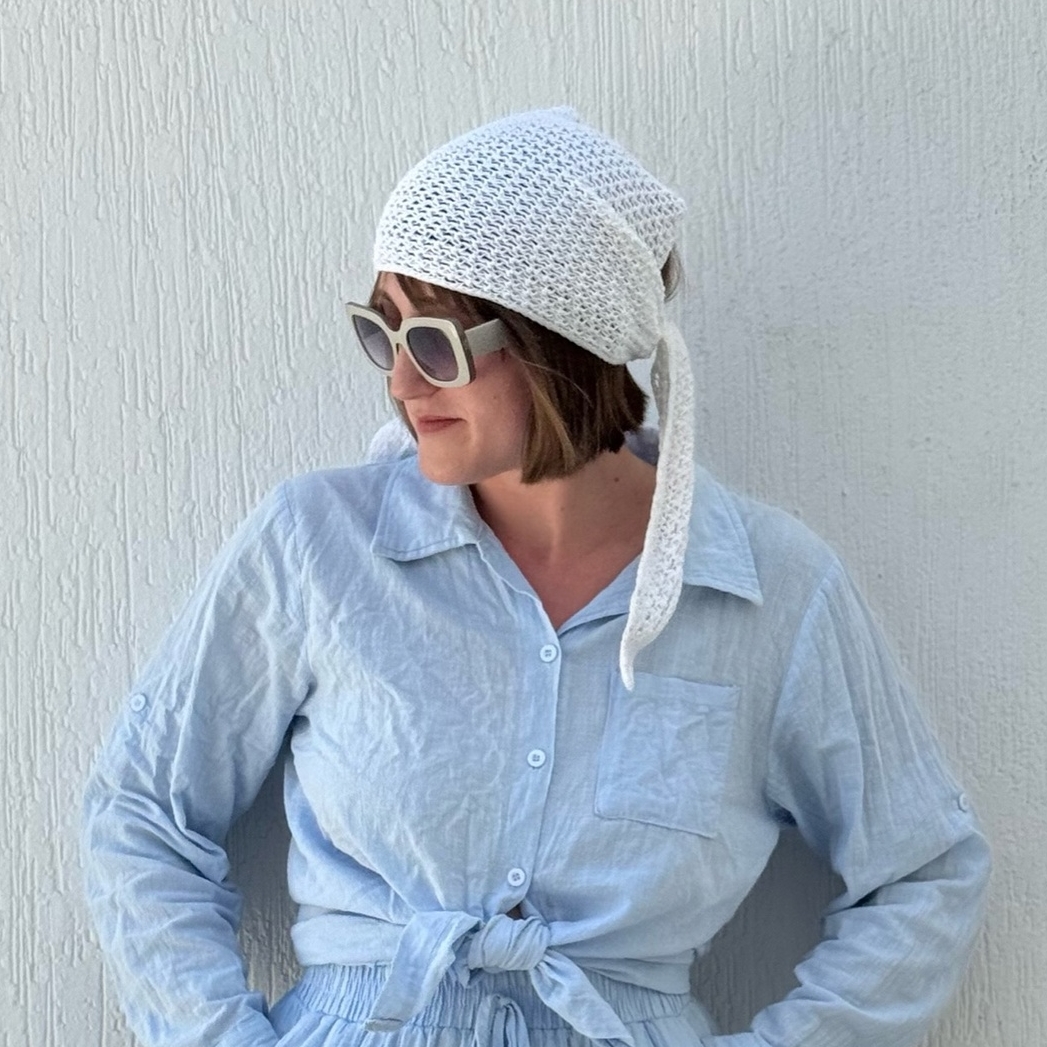 МК по вязанию косынки "Sky / Небо"