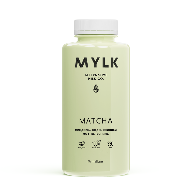 Миндальное молоко с MATCHA
