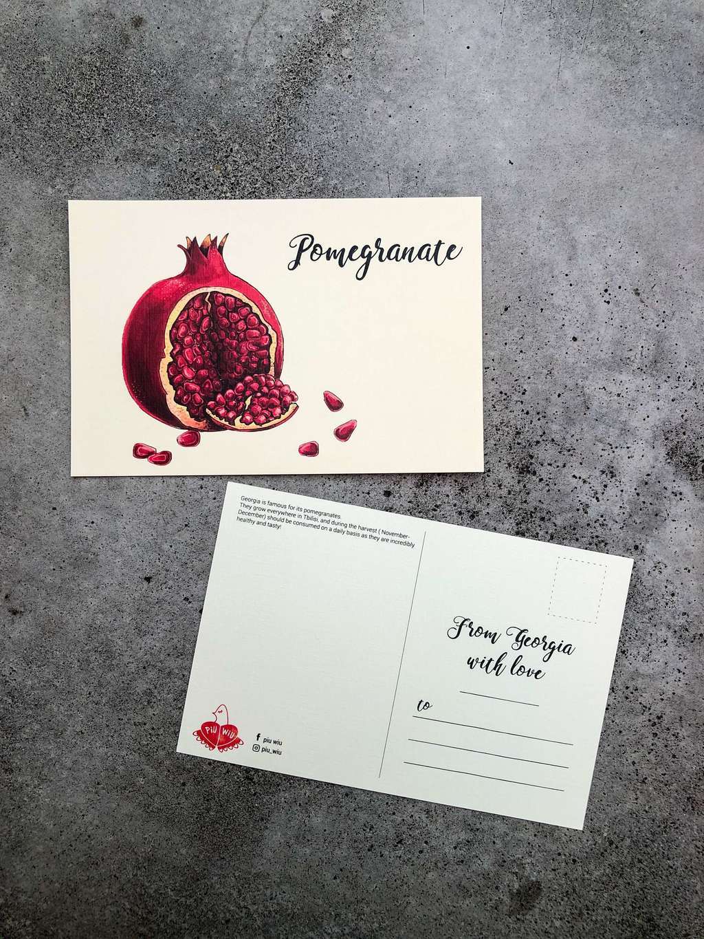 Открытка "Гранат"/ Postcard "Pomegranate"