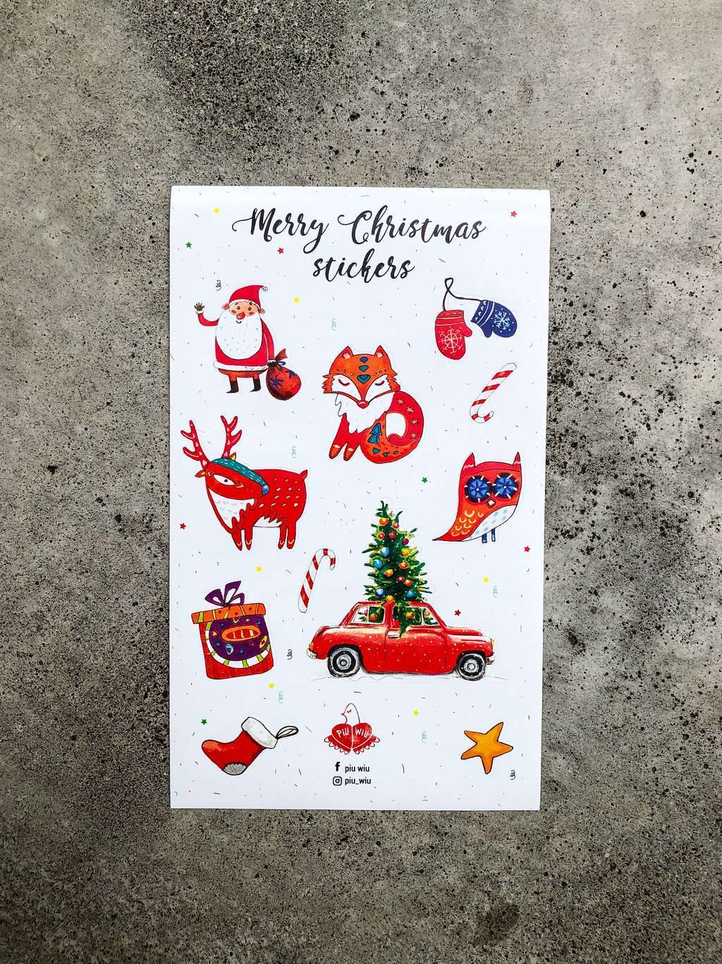 Наклейки рождественские/ Merry Christmas stickers