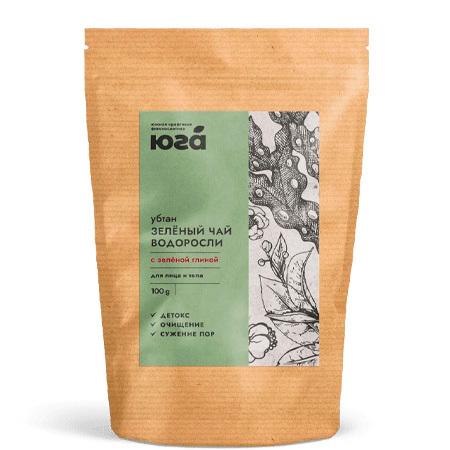 Убтан «Зелёный чай и водоросли» с зеленой глиной, Юга