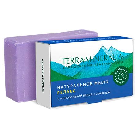 Натуральное мыло «Релакс» с минеральной водой и лавандой, TERRAMINERALIA