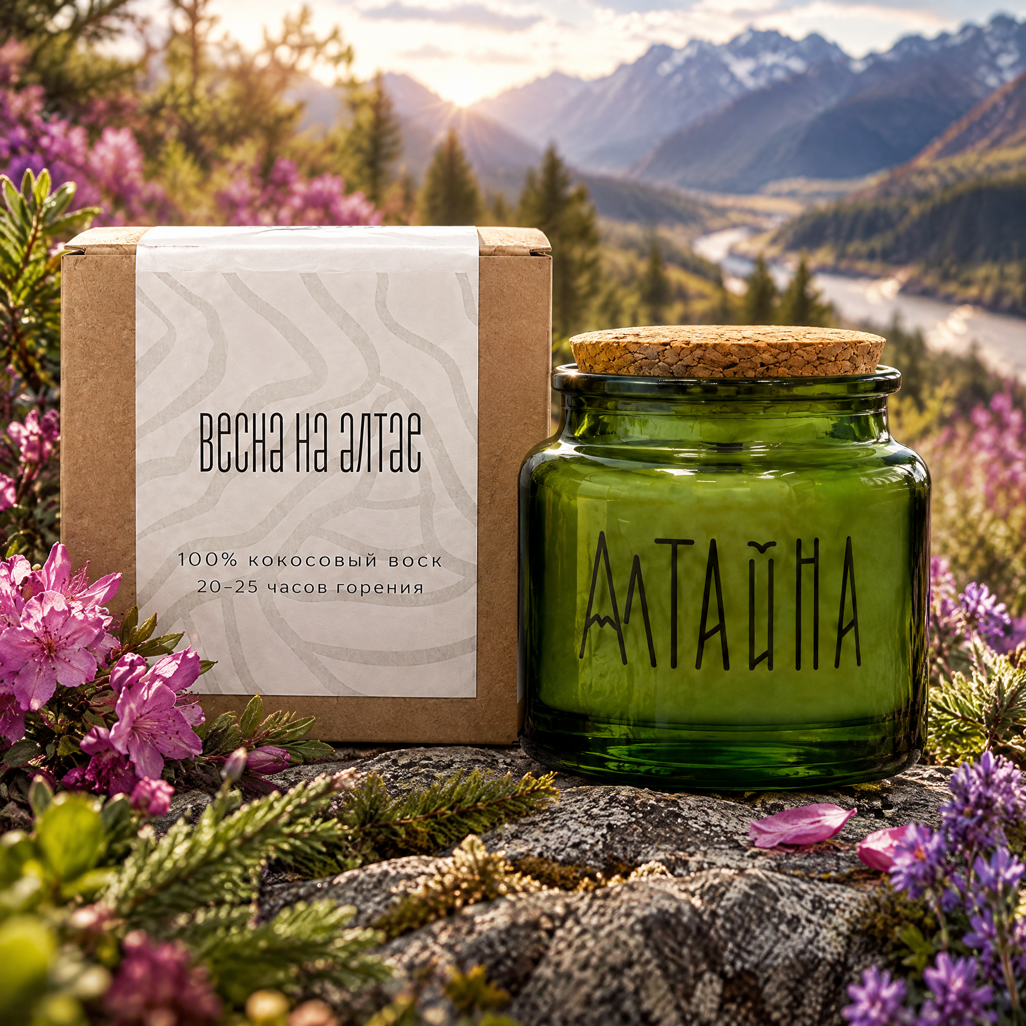 Свеча ароматическая "Весна на Алтае", Алтайна