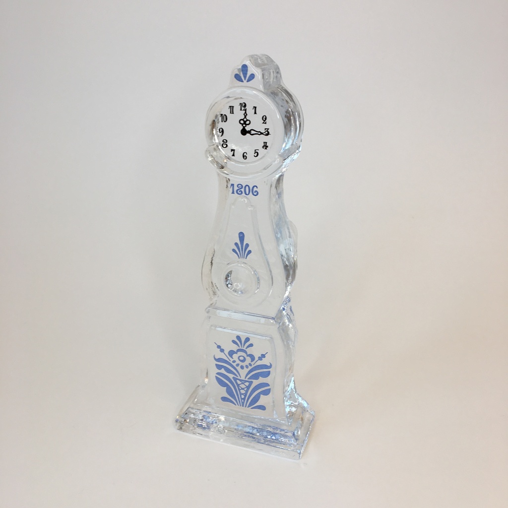 Фигура стеклянная "Часы" 20 см Арт 1602