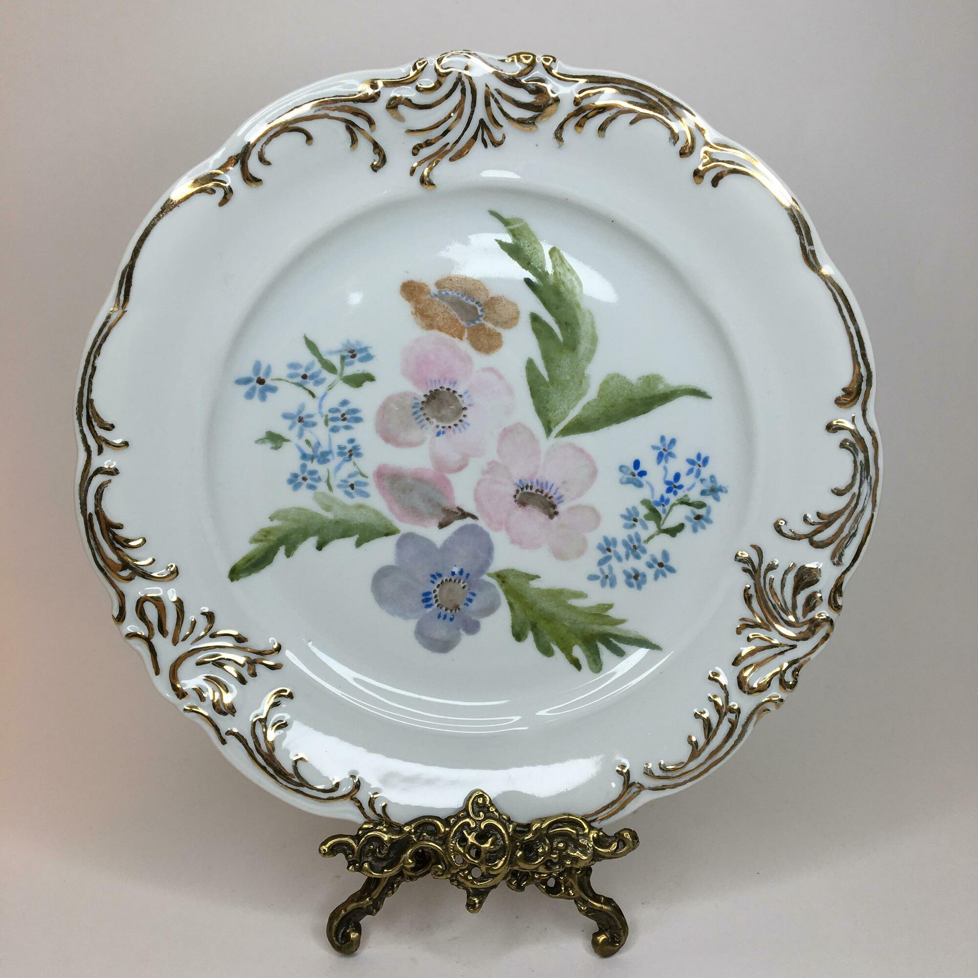 Тарелка «Букет» роспись Walbrzych Польша 1970г.