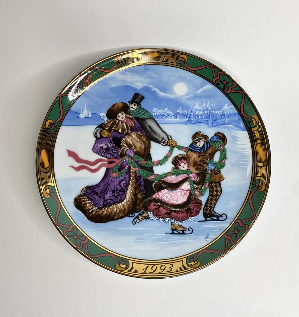 ✨Фарфоровая коллекционная тарелка “Skojtelob” Royal Copenhagen 21 см Арт 945