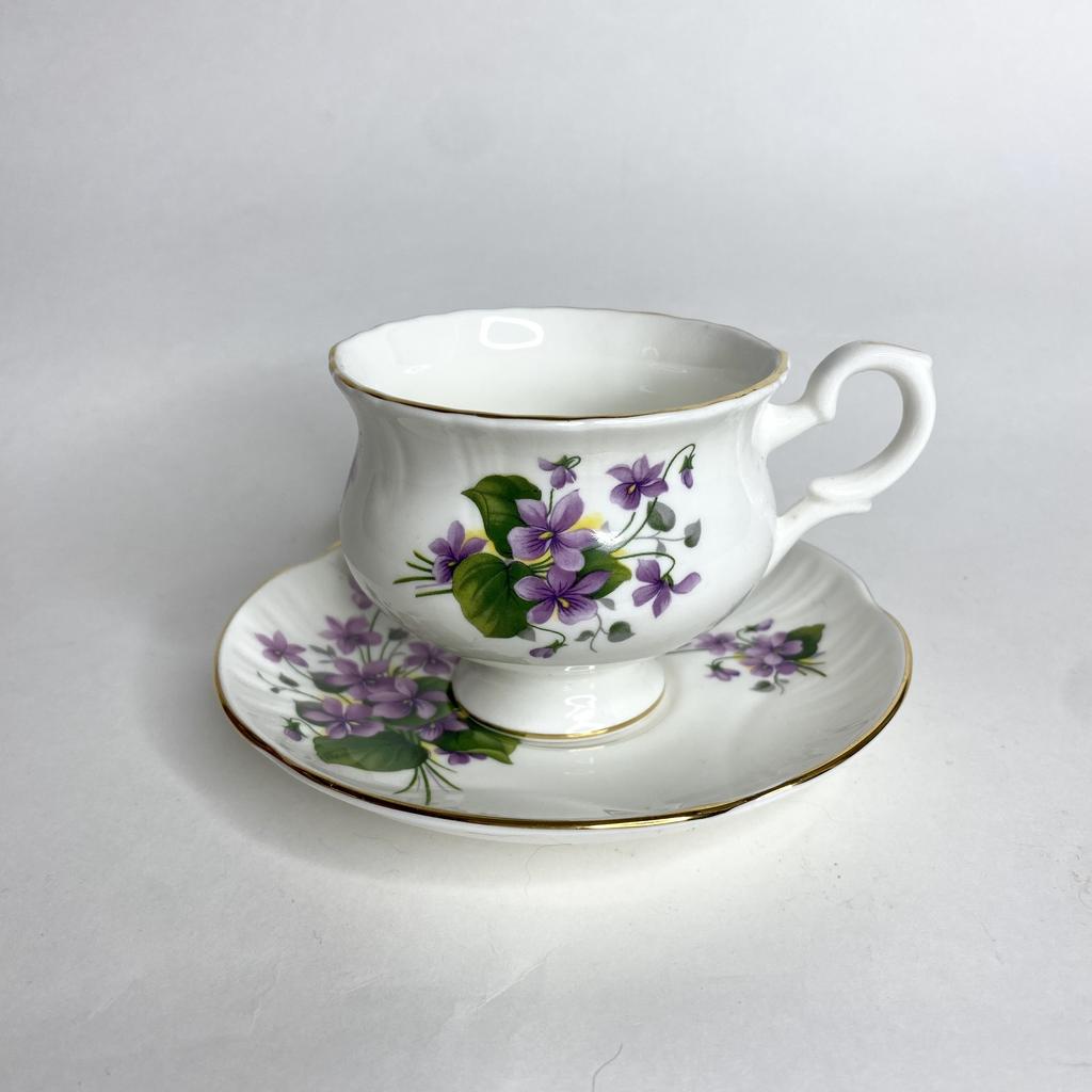 Чайная пара костяной фарфор Crown Staffordshire Арт 13