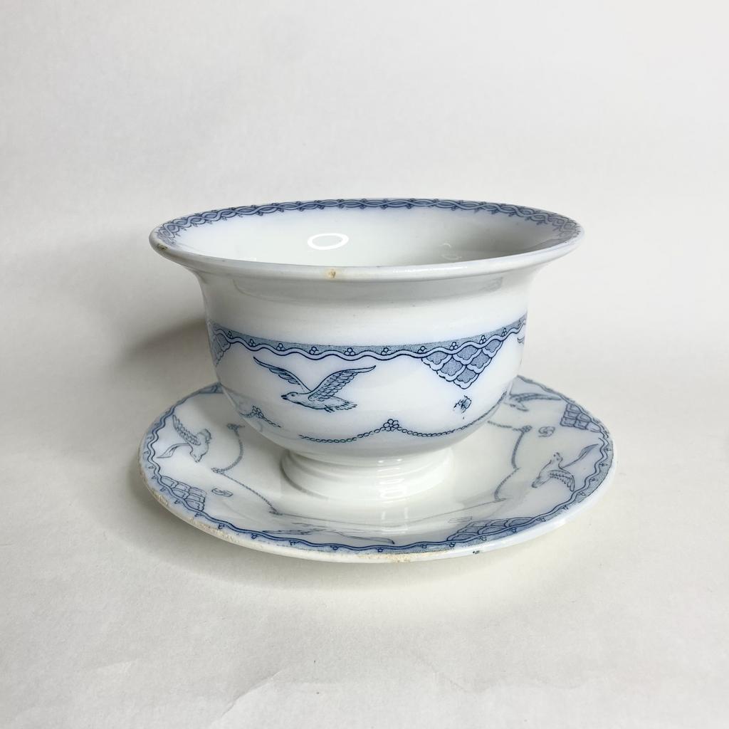 ✨Старинный круглый соусник с подставкой Арт  1129