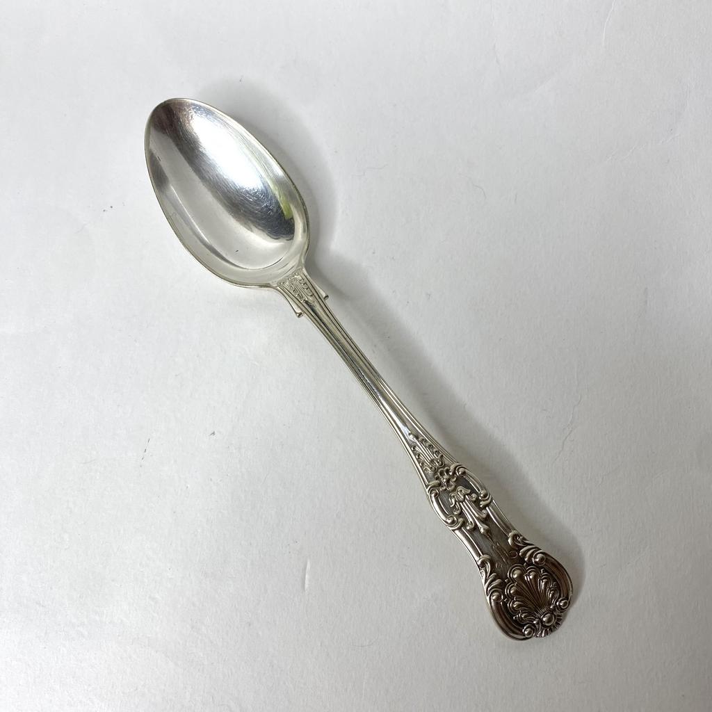 ✨Старинная ложка с монограммой  серебрение 18 см Арт 2141