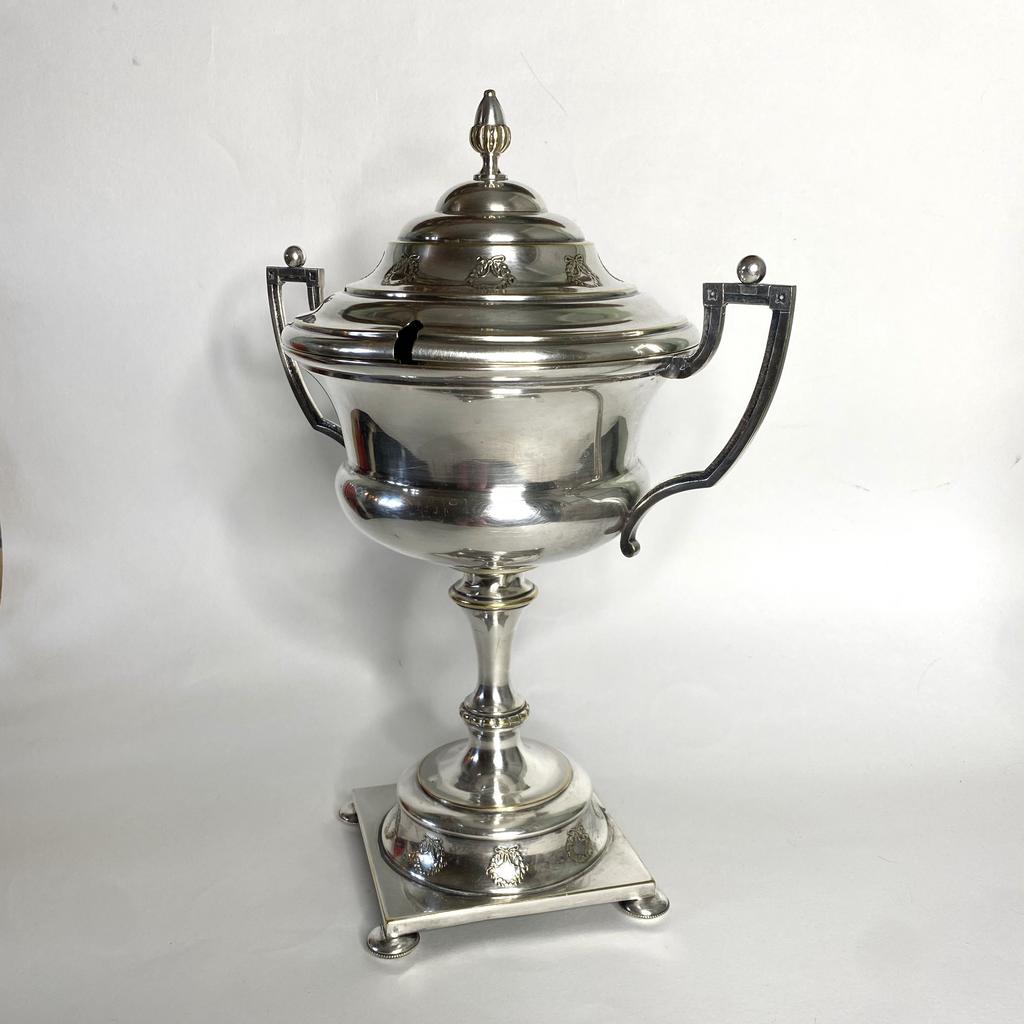 ✨Антикварный кубок с крышкой  серебрение Арт 2494