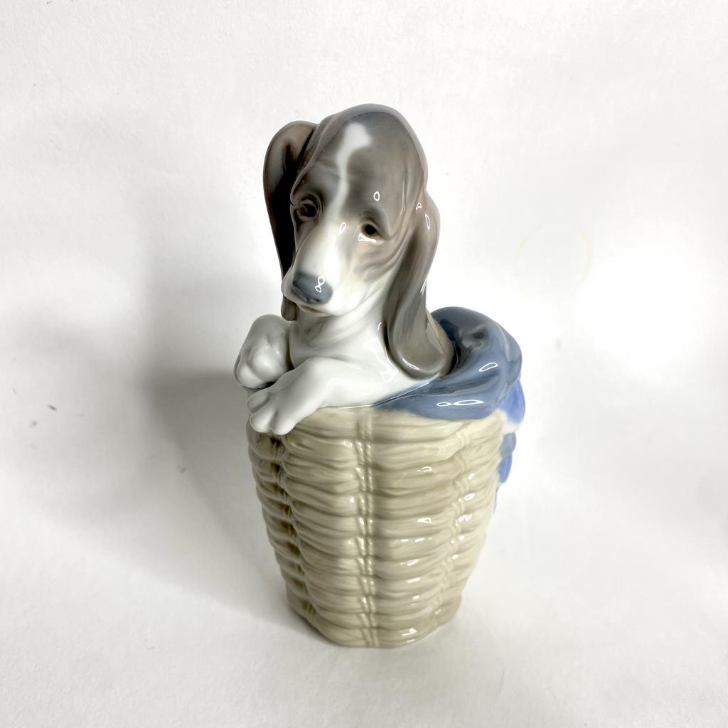 ✨Коллекционная фарфоровая статуэтка «Собака в корзине»  Lladro Арт 2611