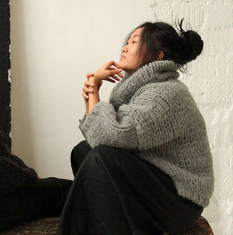 Пончо серое