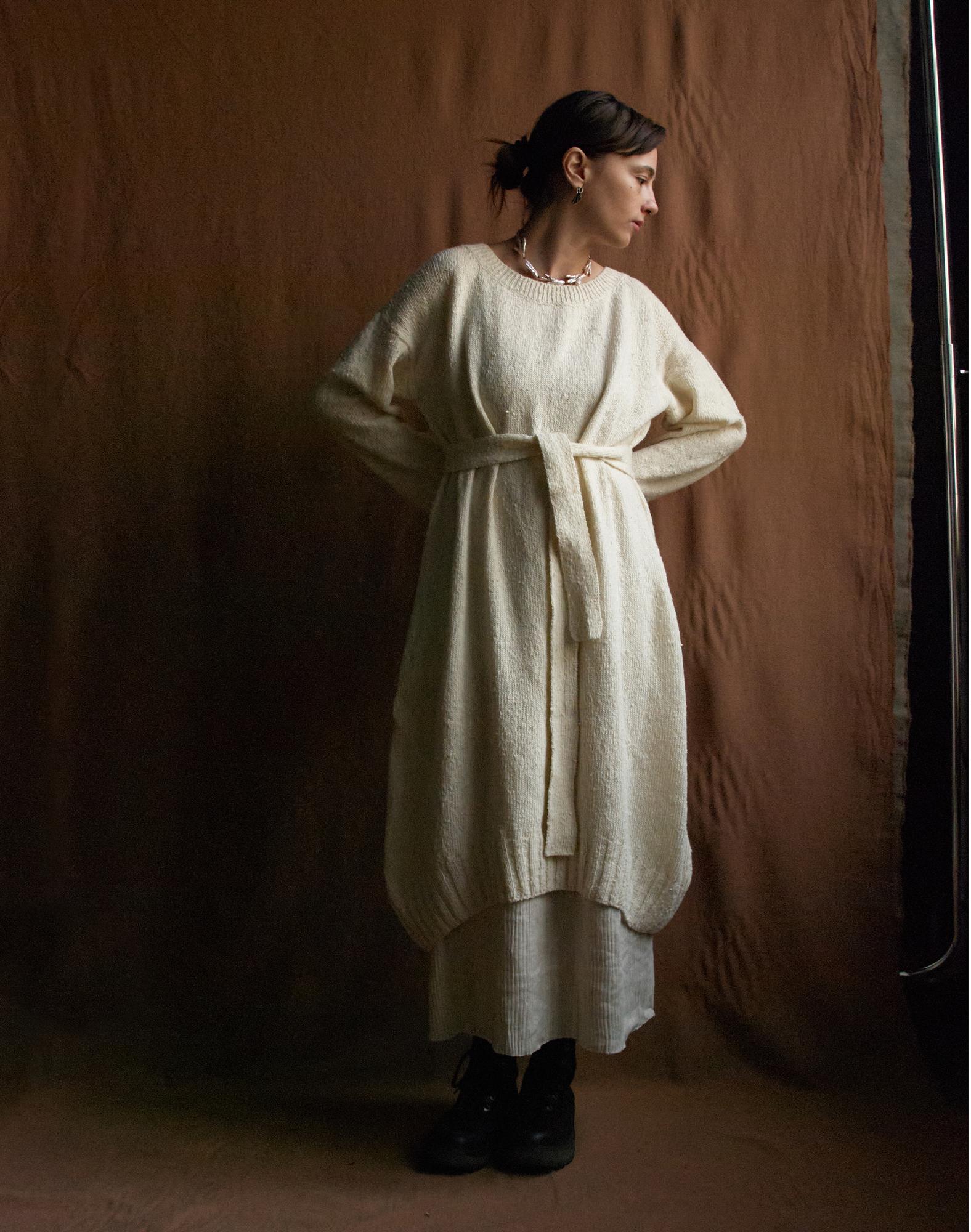 Вязанное платье  "Таволга"