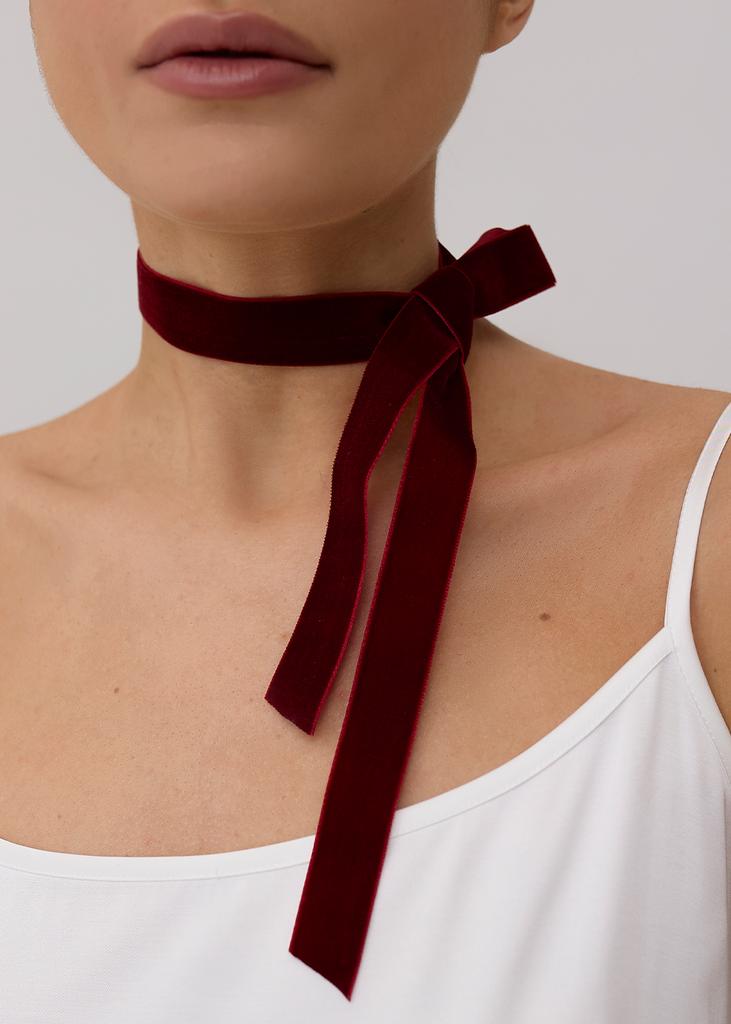 Tape velvet burgundy 2cm