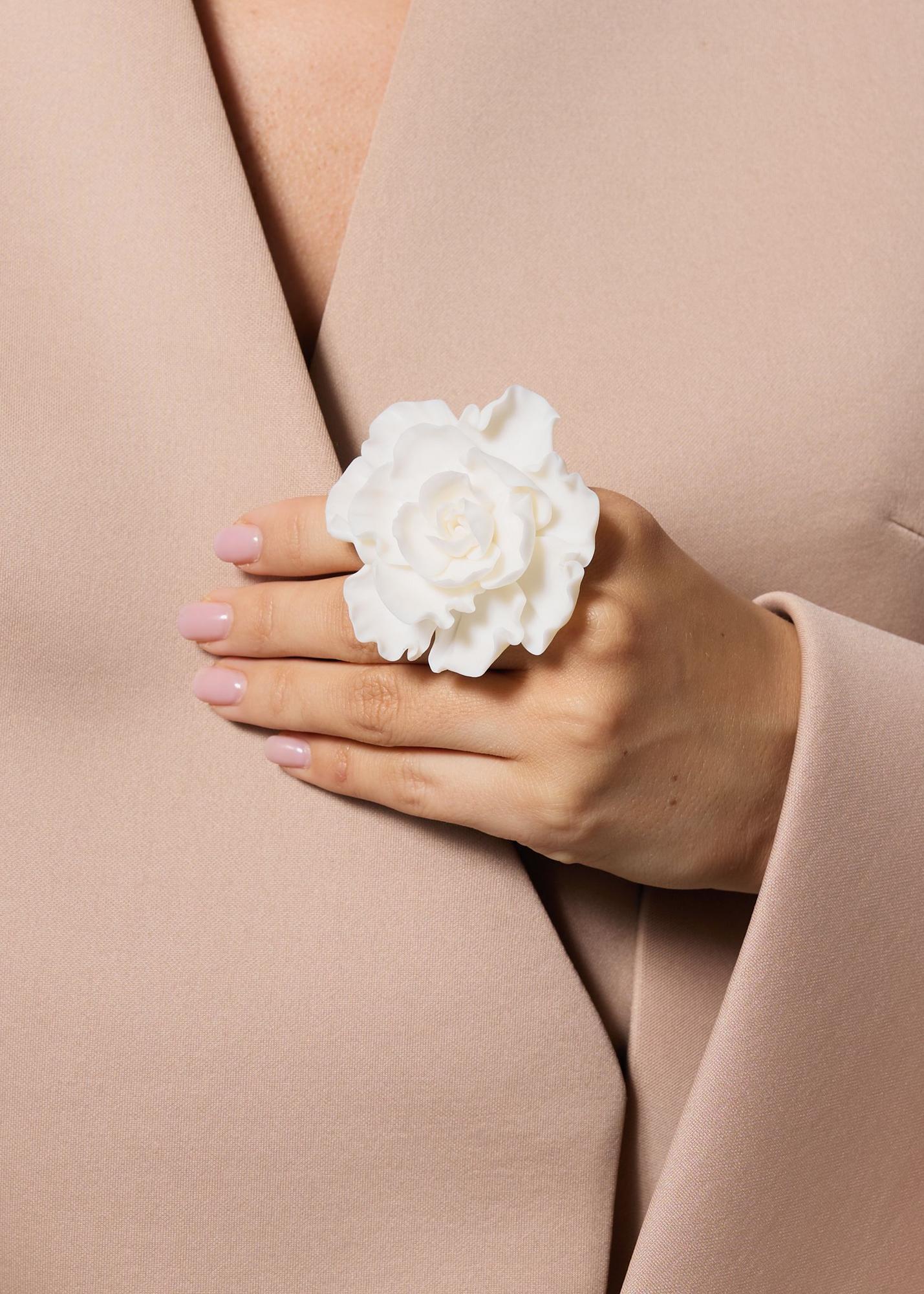 Ring matte, ivory