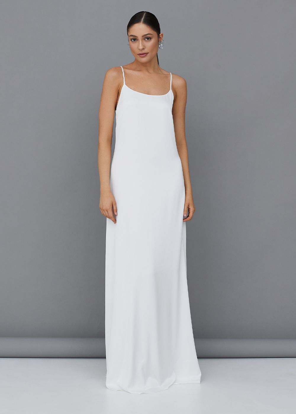 Combination dress milky