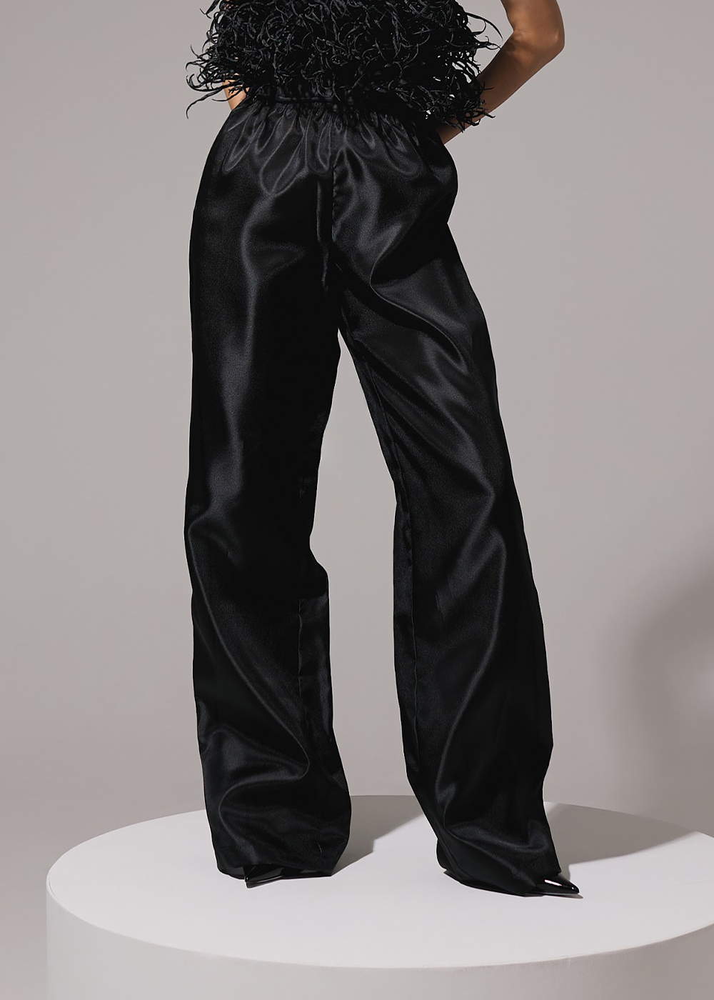 Straight pants, black