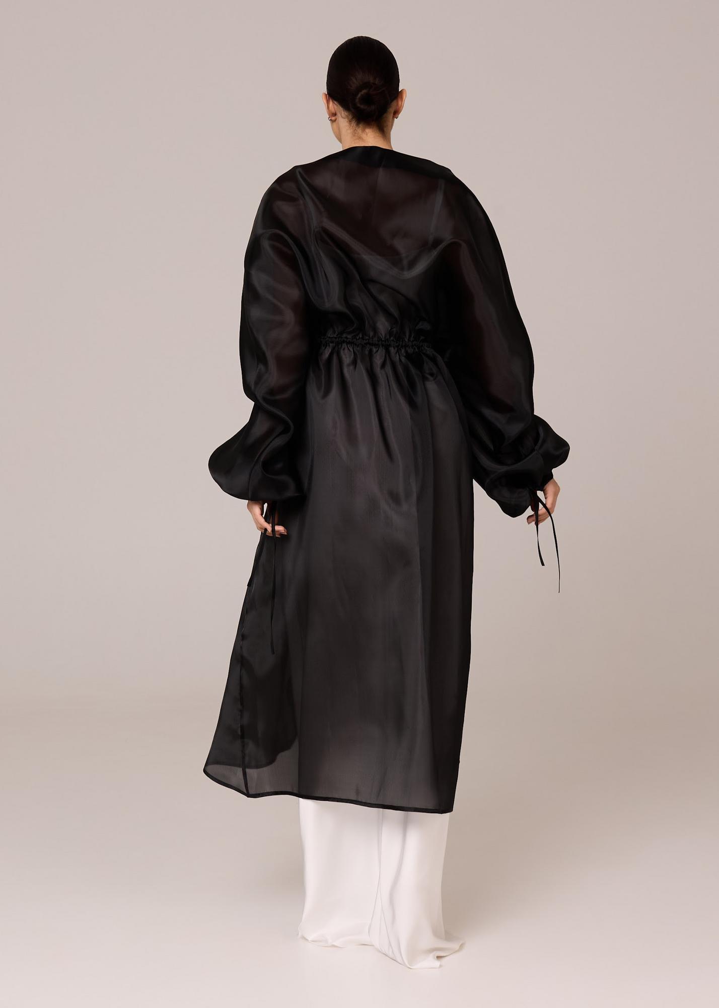 Blouse long, black