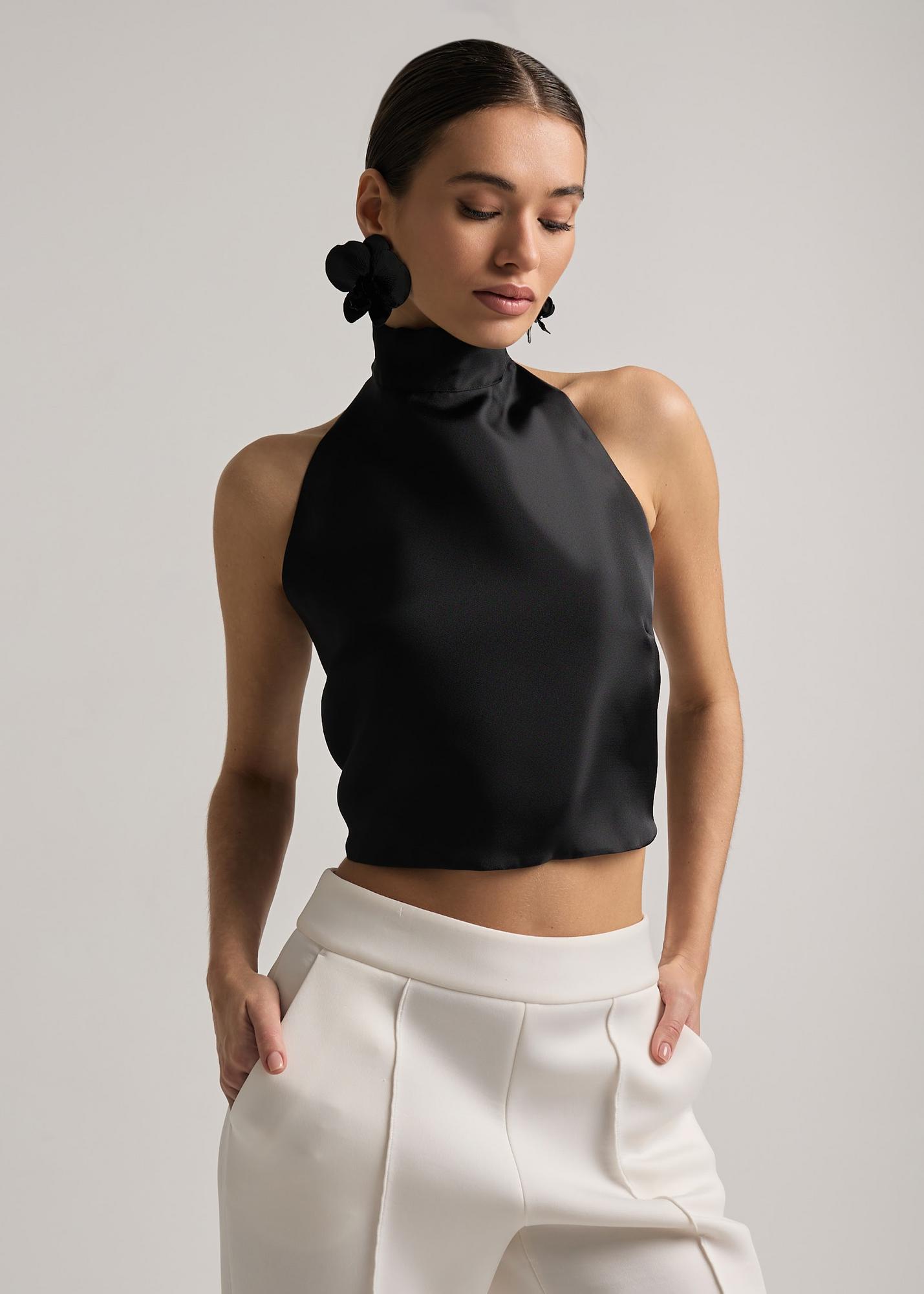 Top of organza, black