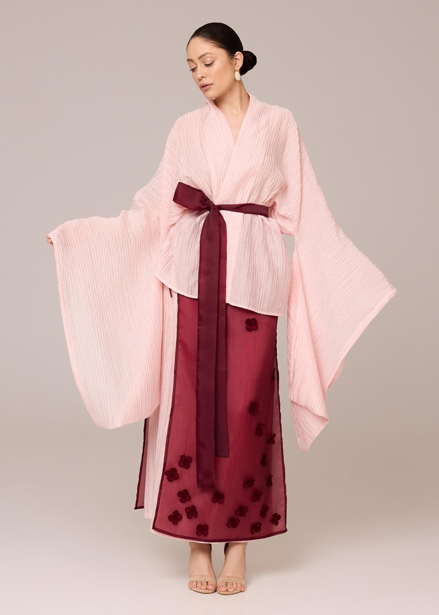 Tape of organza, burgundy