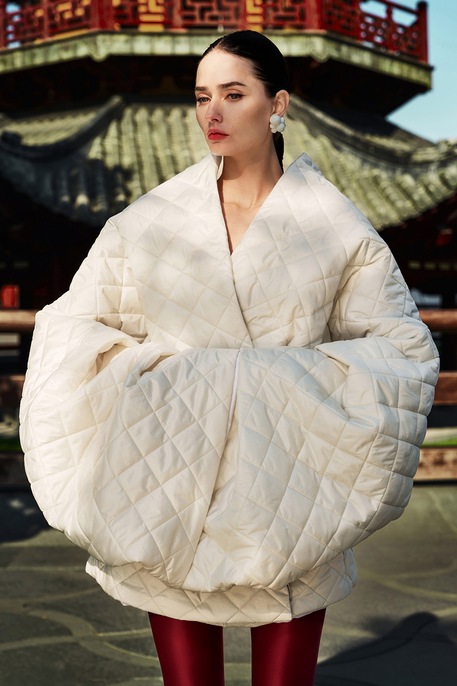 Quilted kimono