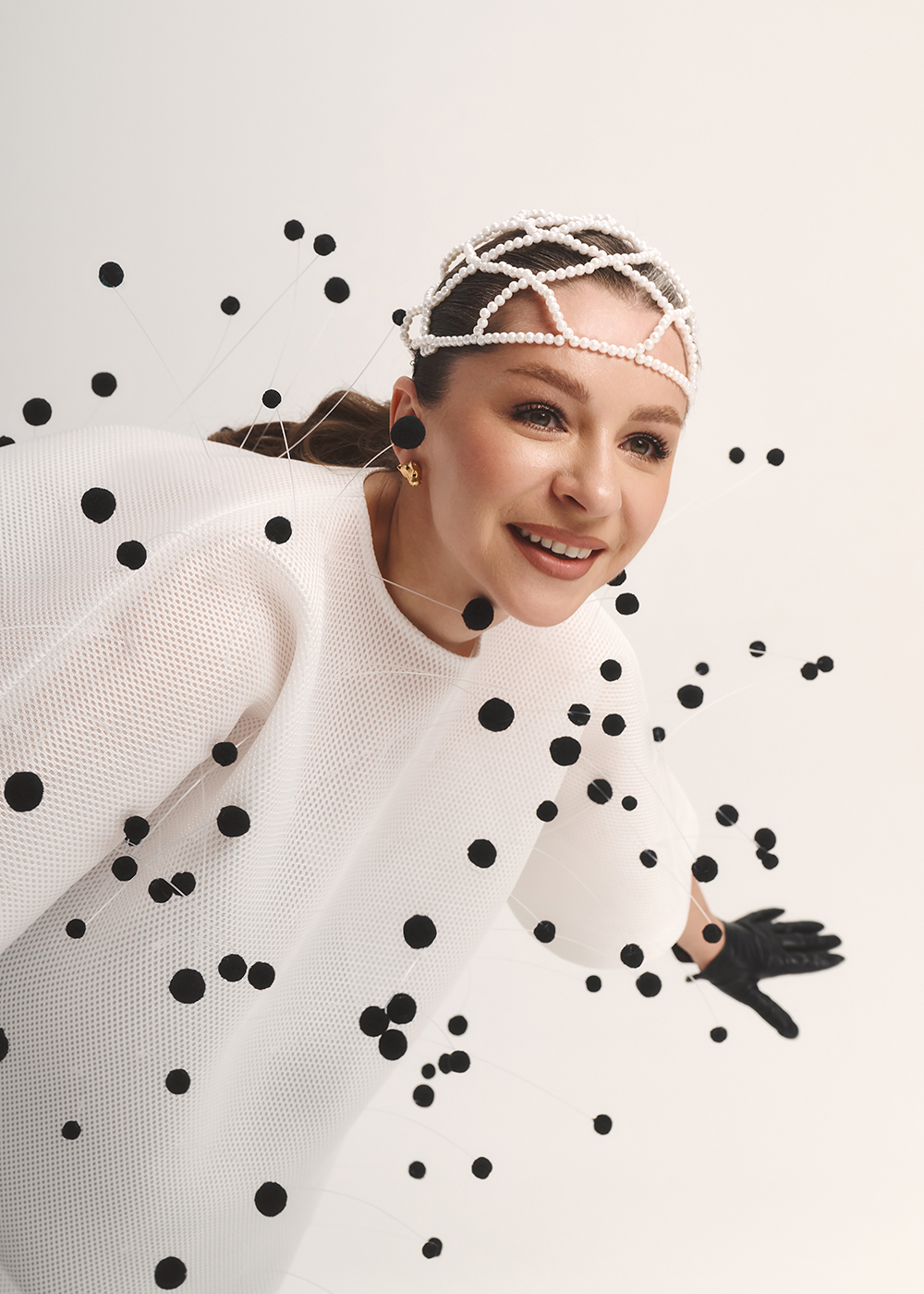 Top of voluminous neoprene with decoration