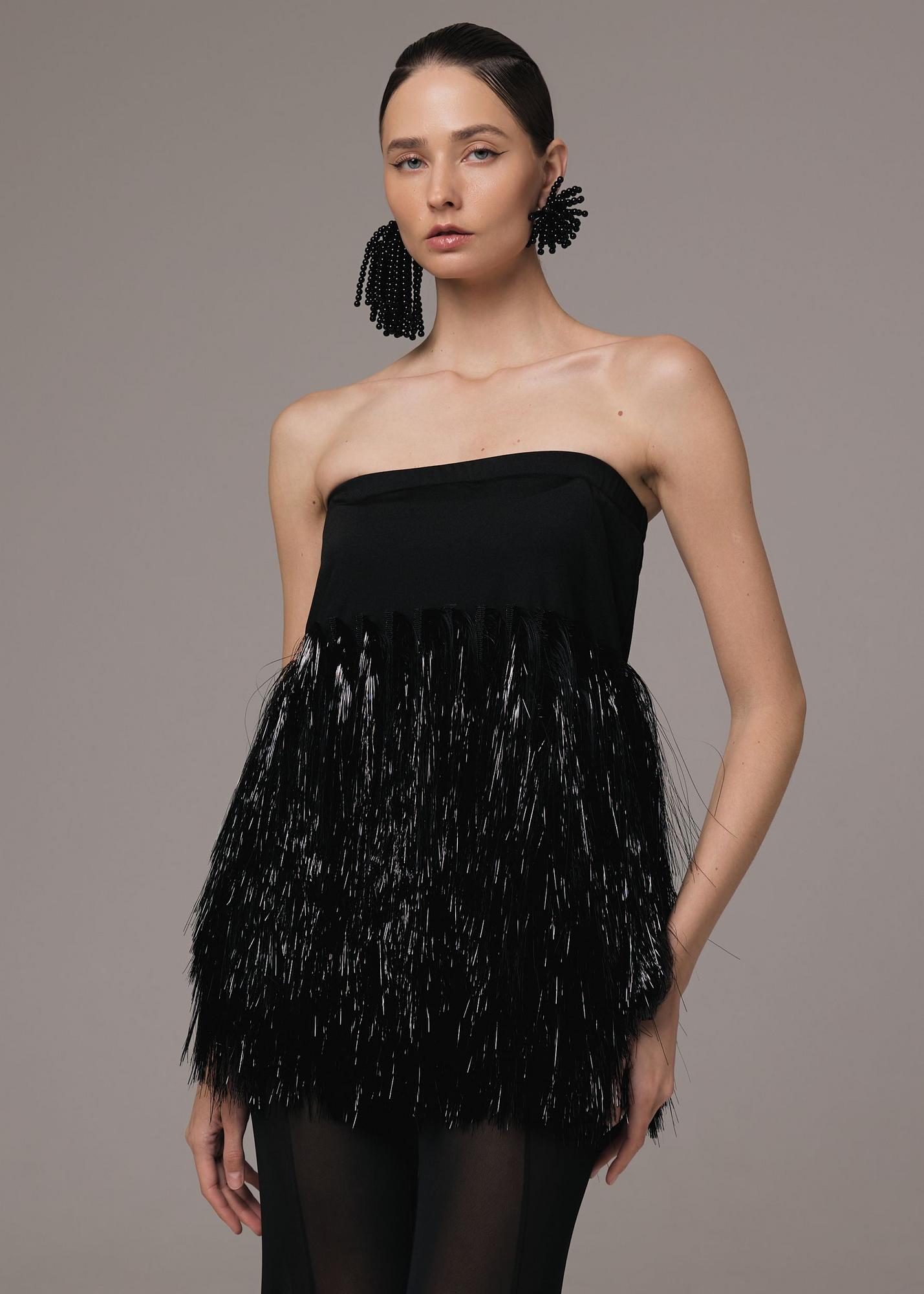 Top, black with lurex