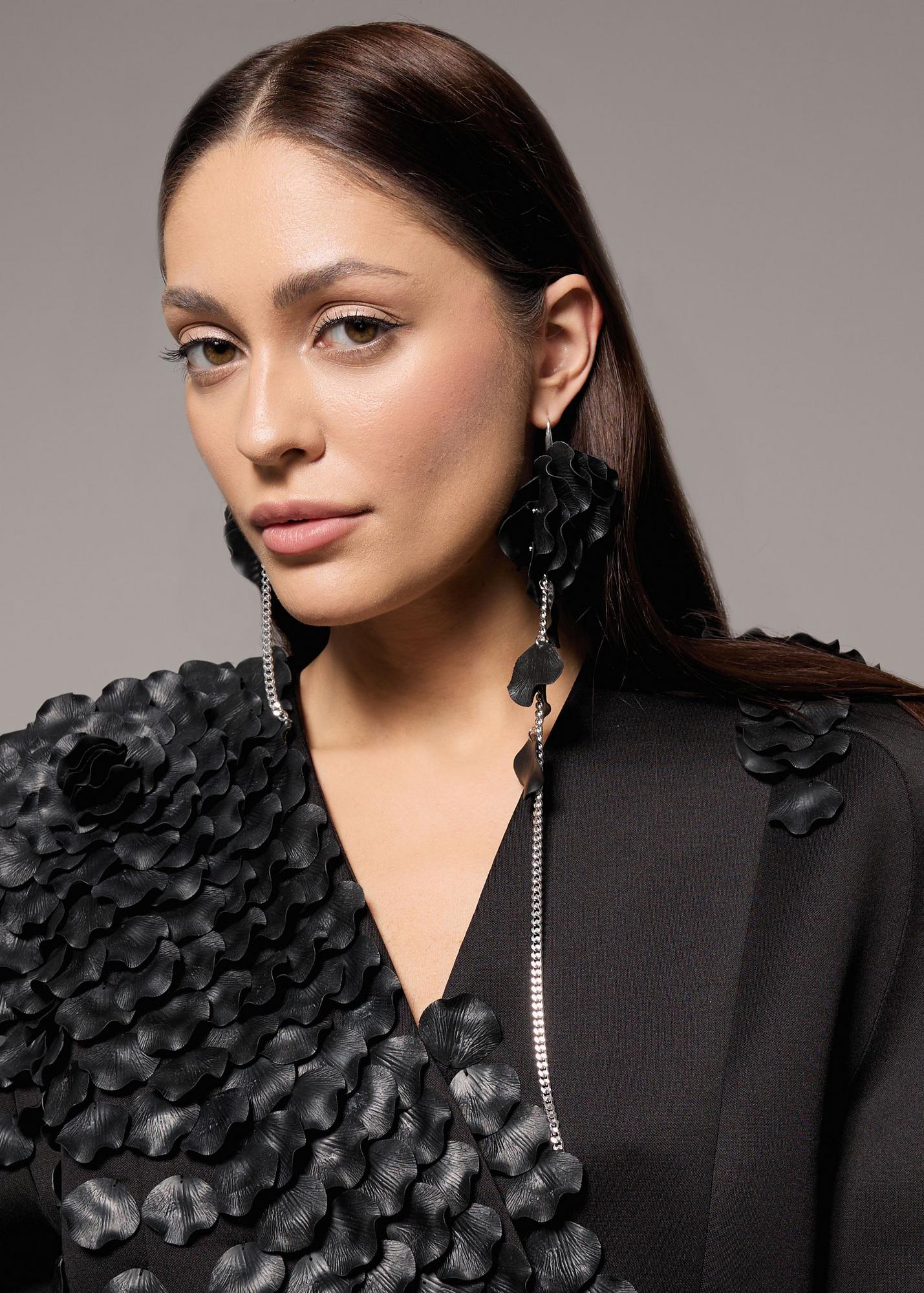 Earrings-bunch Polfera pair, black
