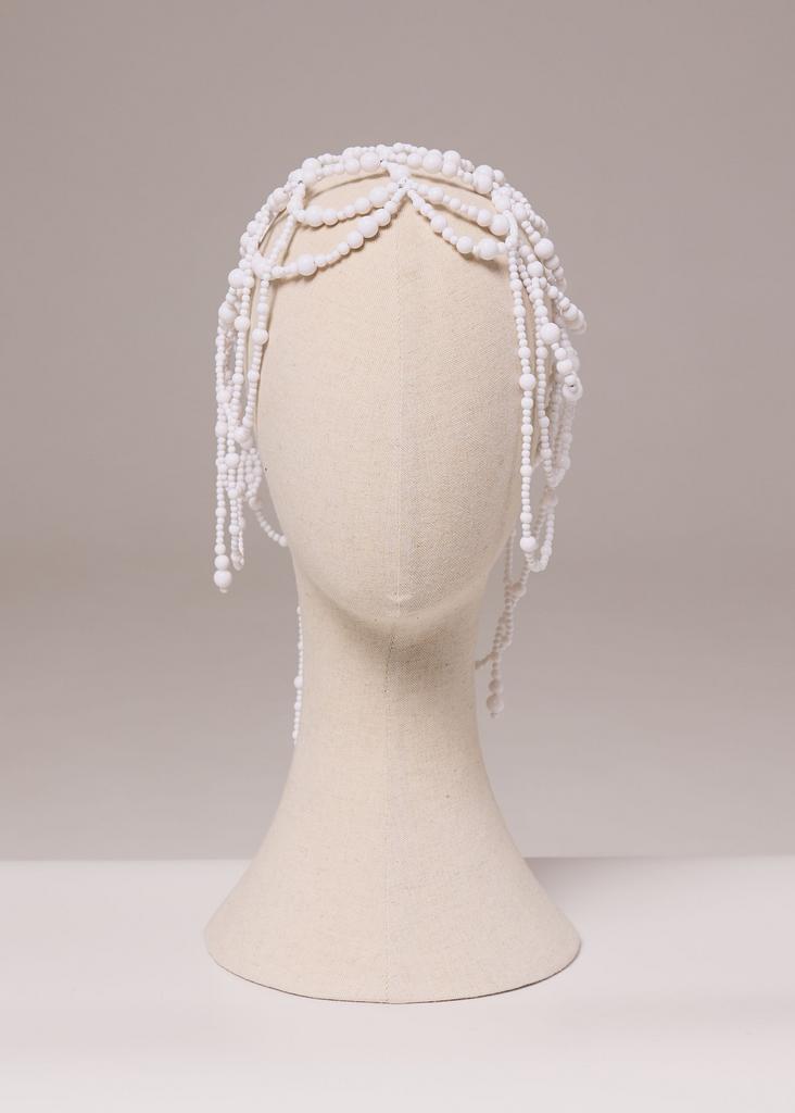 Bead cap, white