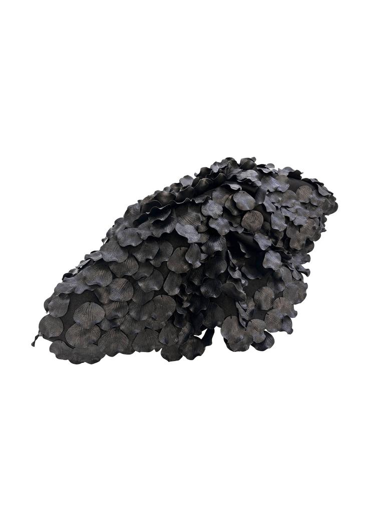 Clutch with petals of Polfera, black