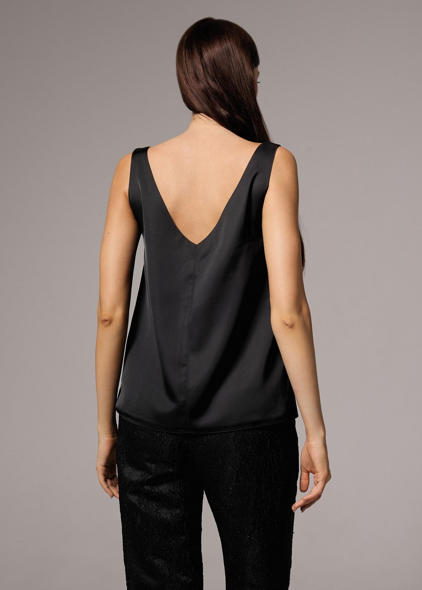 Top of satin, black