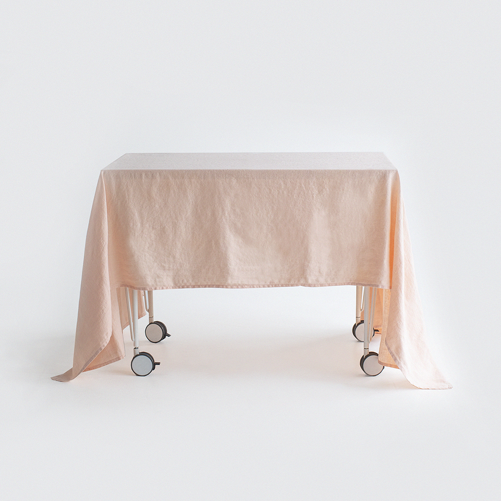 Скатерть из смягченного льна «Персик»