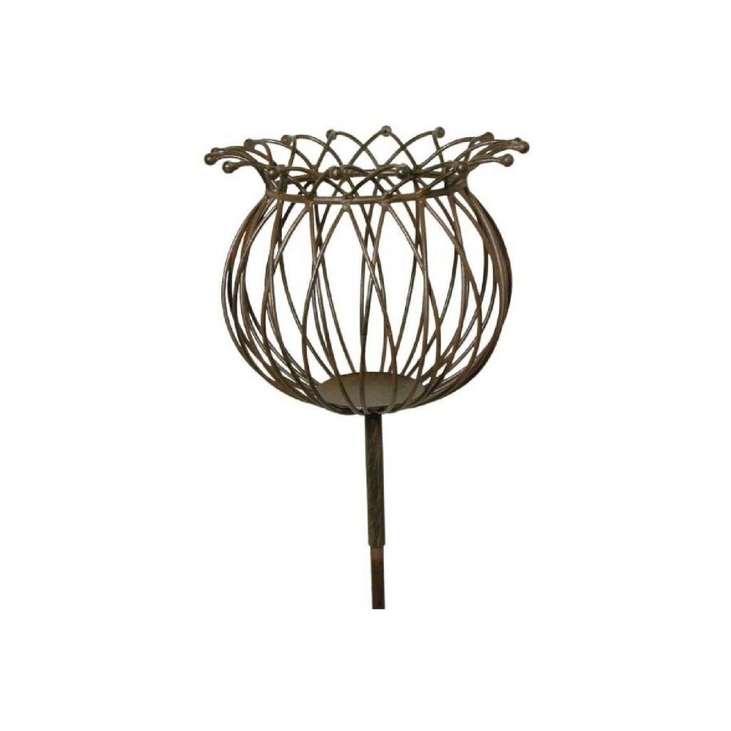 Корзина на штекере "Бутон" темно-коричневая