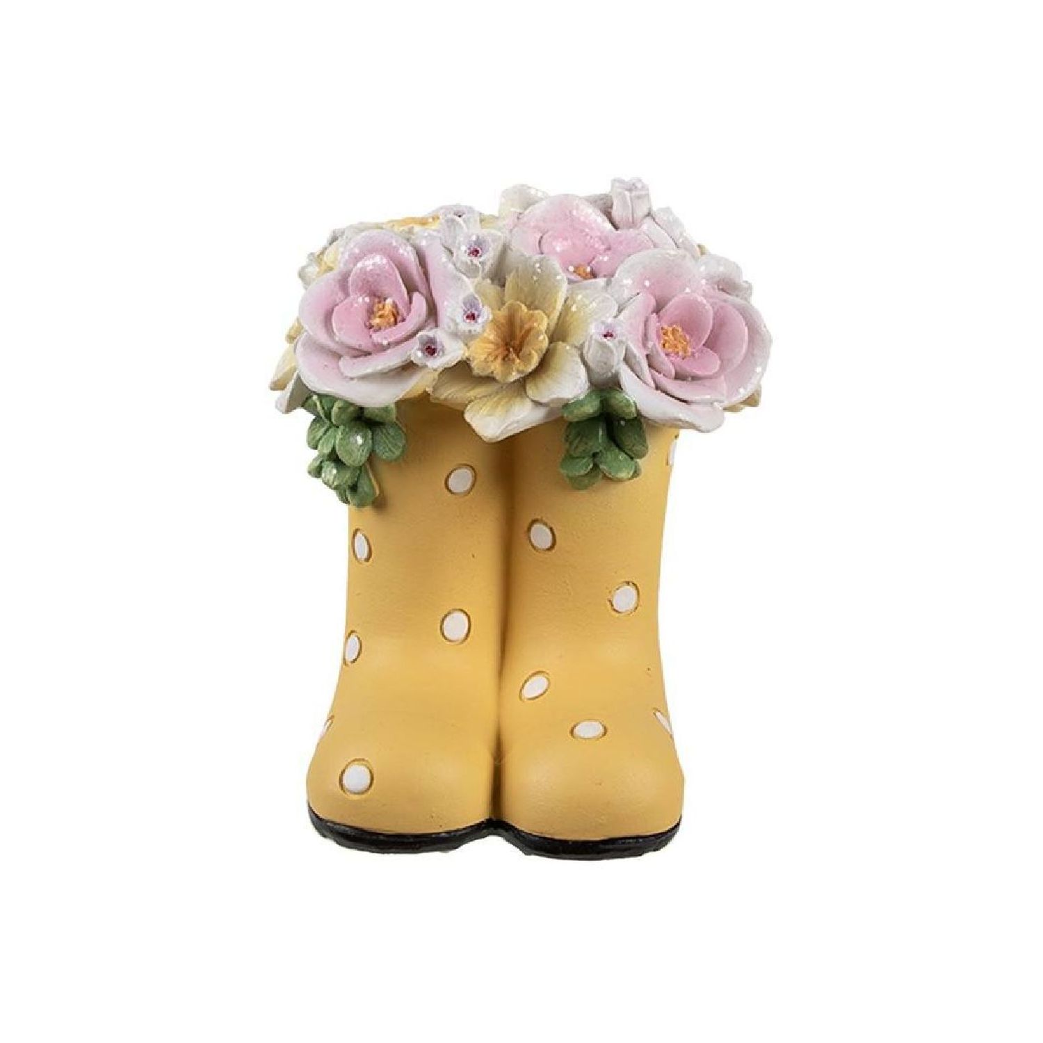 Декор "Желтые сапоги с цветами"