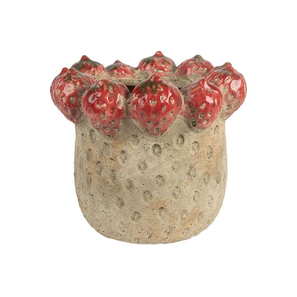 Кашпо декоративное "Клубника" большое