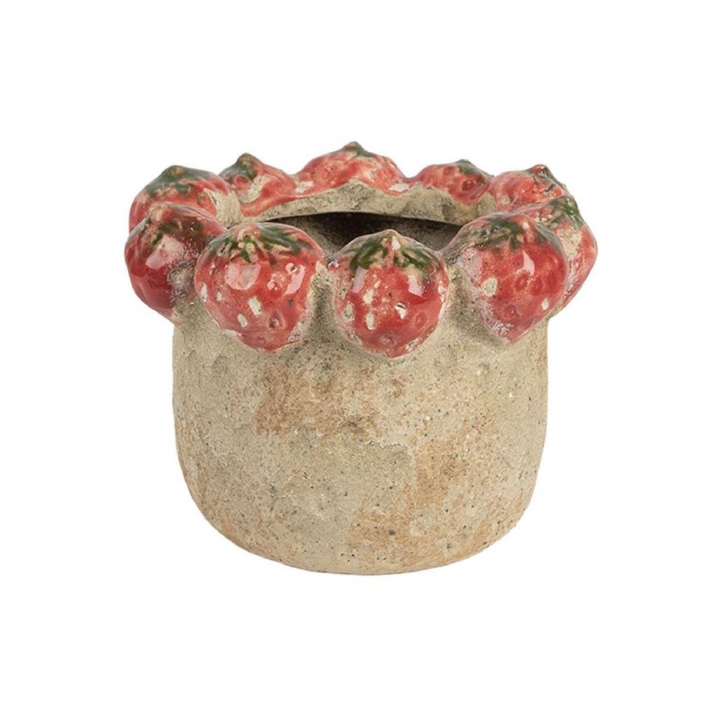 Кашпо декоративное "Клубника" среднее