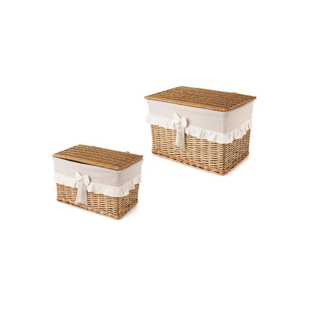 Набор из 2-х корзин "Льняной бант" сундучки