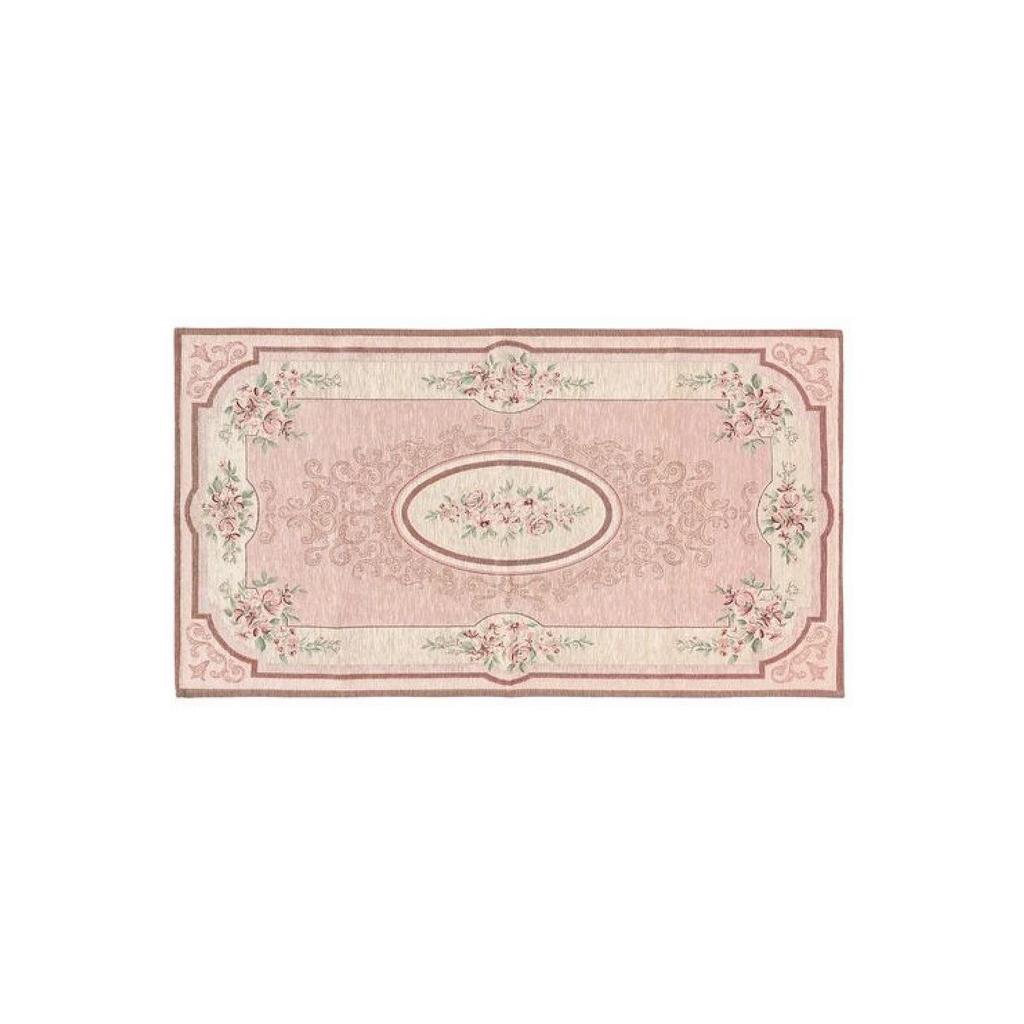 Коврик "Орнамент из роз" розовый