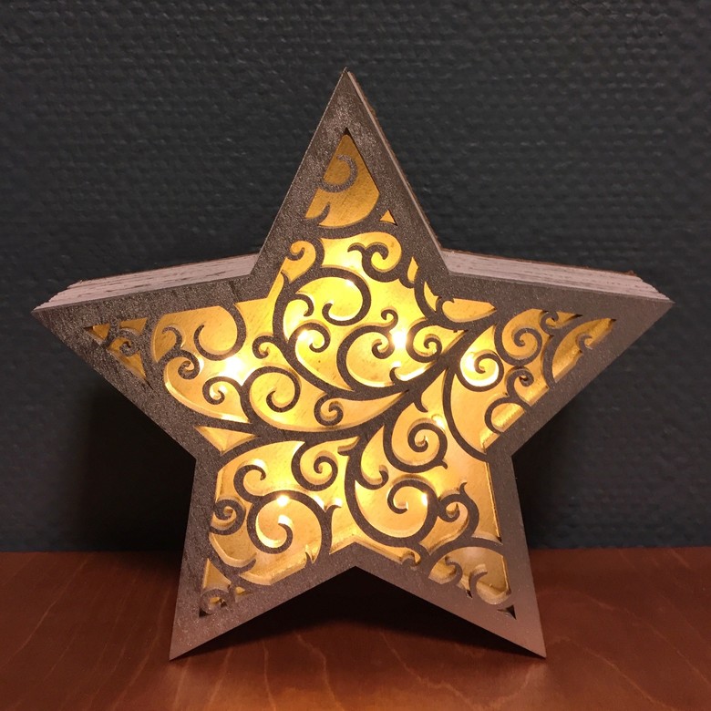 СВЕТИЛЬНИК - ЗВЕЗДОЧКА С УЗОРОМ