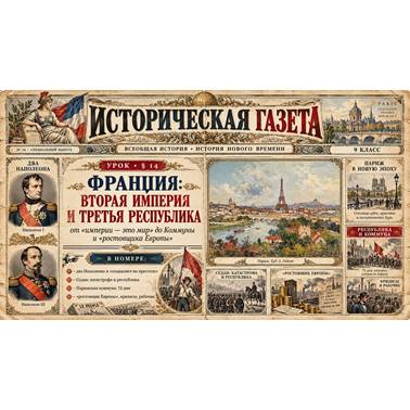 История 9 класс.Презентация. Урок 14. Франция: Вторая империя и Третья республика