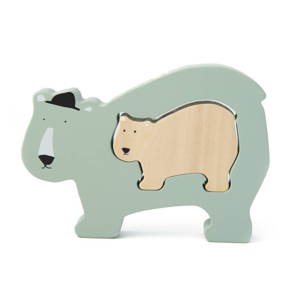 Деревянный пазл - животное с детенышем  Mr. Polar Bear