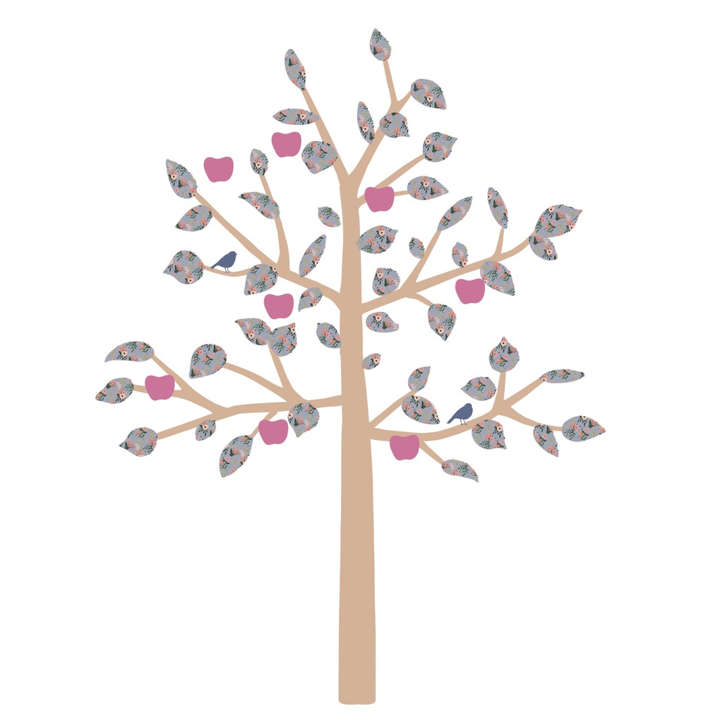 Стикер Apple Tree, синий